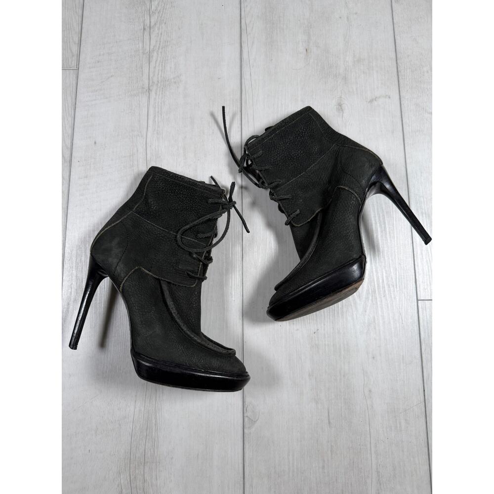 BURBERRY PRORSUM WOMENS FLEMING SUEDE ANKLE BOOTS SZ US 7/ EU 37